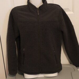 32 Degrees Sherpa fleece zip front jacket Grey Size large14/16